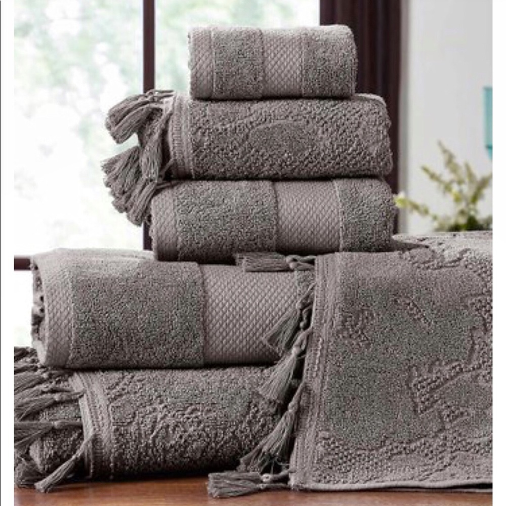 Allure lifestyle 6 piece towel set Charcoal
